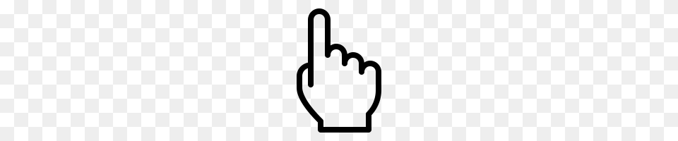 Hand Pointing Icon Image, Gray Free Png
