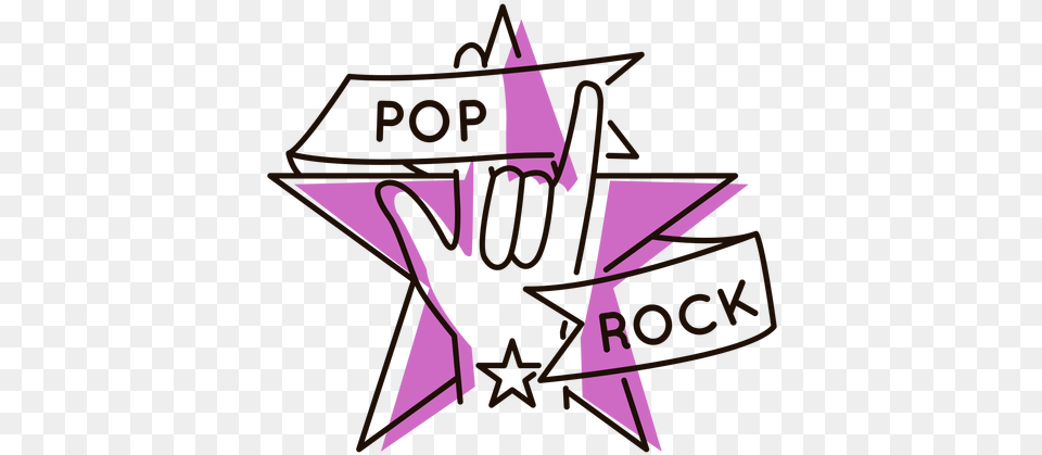 Hand Pop Rock Star Symbol Simbolo Do Pop, Star Symbol Free Png Download