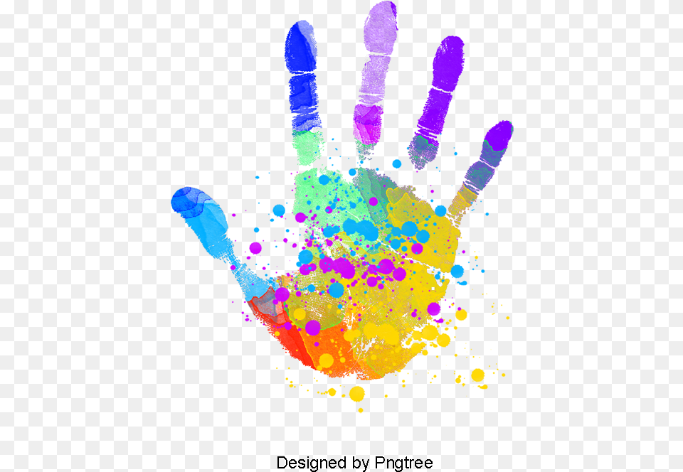 Hand Print Hand Color Splash, Art, Graphics, Purple, Paint Container Free Transparent Png