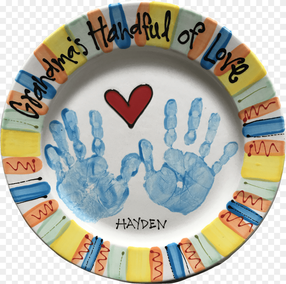 Hand Print Plate Painted At As You Wish Pottery Circle Free Transparent Png