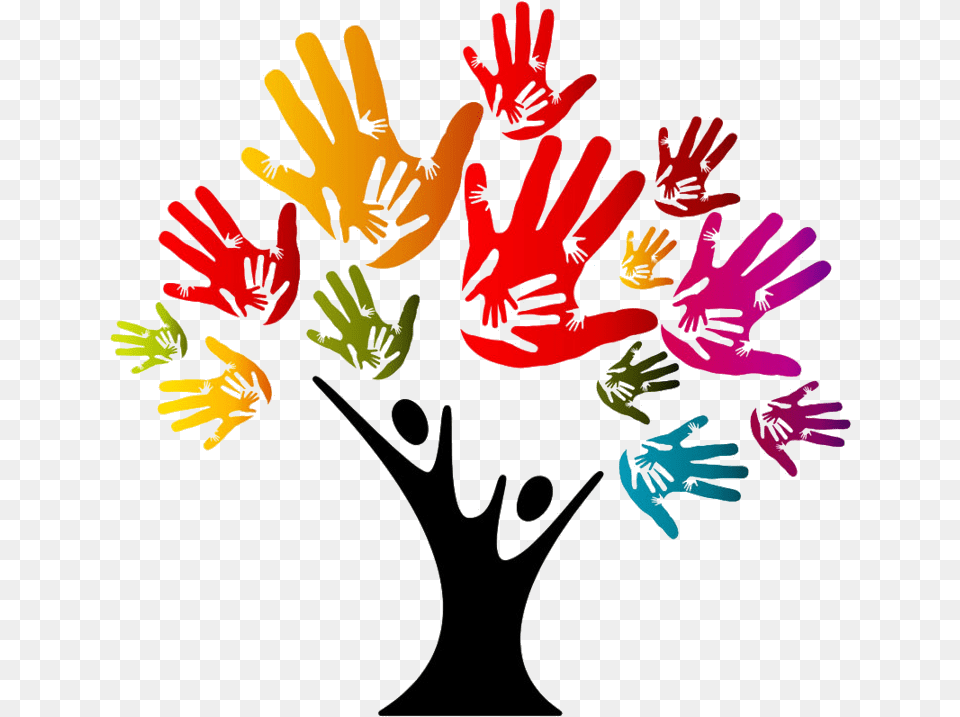 Hand Print Tree, Clothing, Glove, Body Part, Person Free Png Download