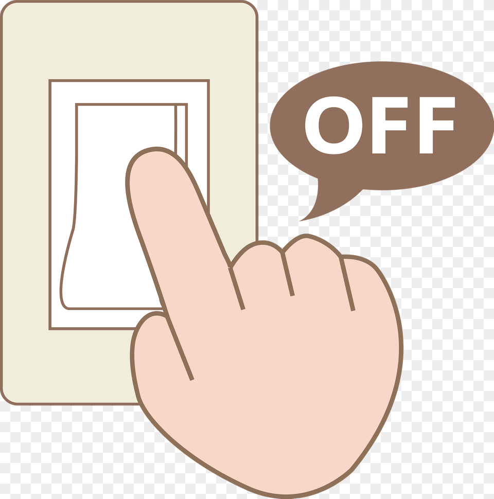 Hand Pushing Switch Off Clipart, Body Part, Finger, Person Free Png