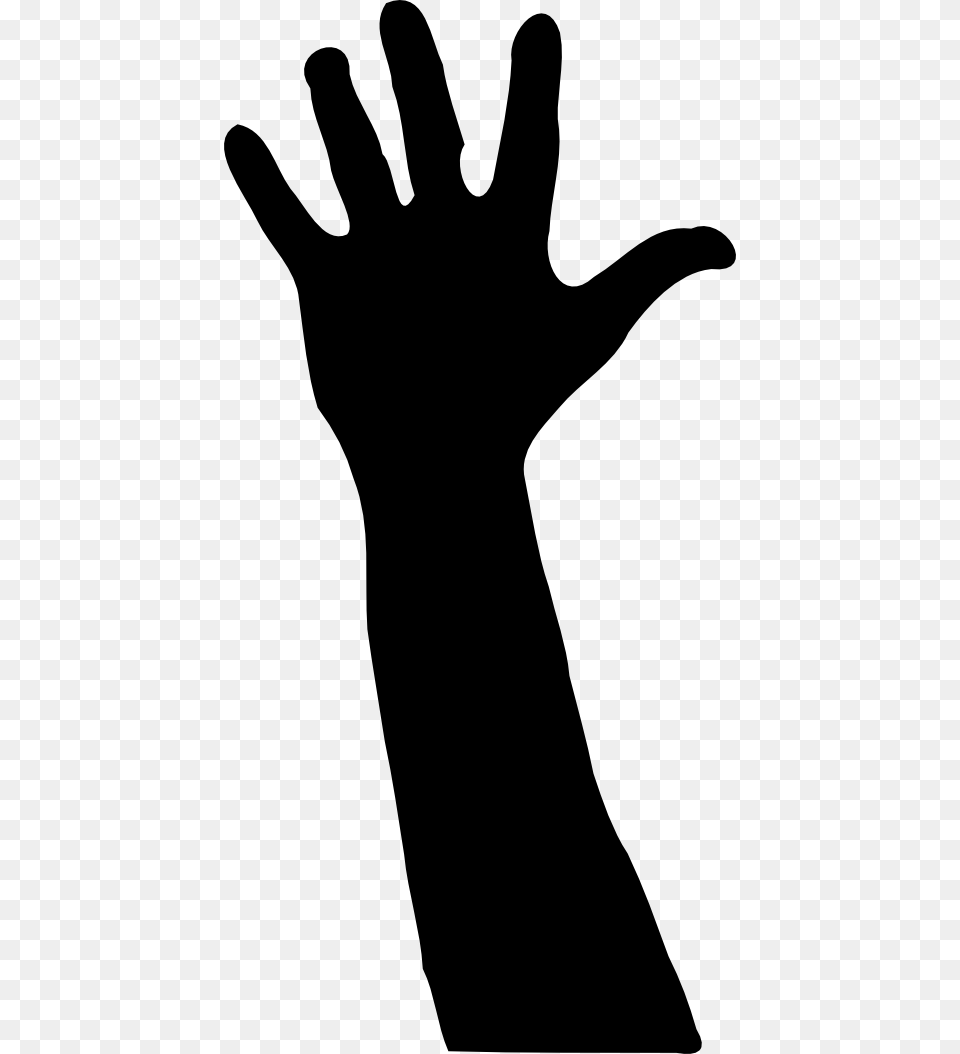 Hand Reaching Cliparts, Gray Png Image