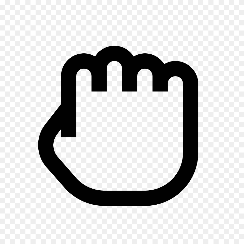 Hand Rock Icon, Gray Png Image