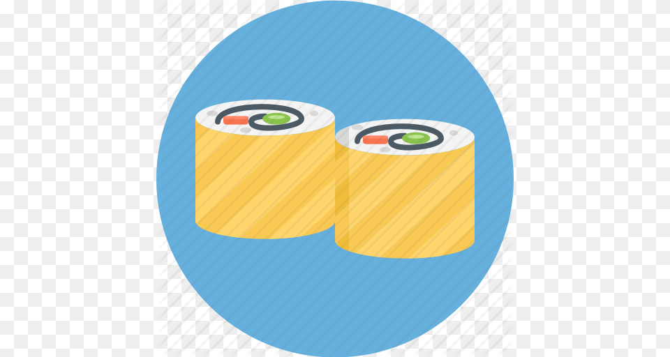 Hand Roll Japanese Roll Roll Sushi Sushi Roll Icon, Disk, Food, Meal Free Transparent Png