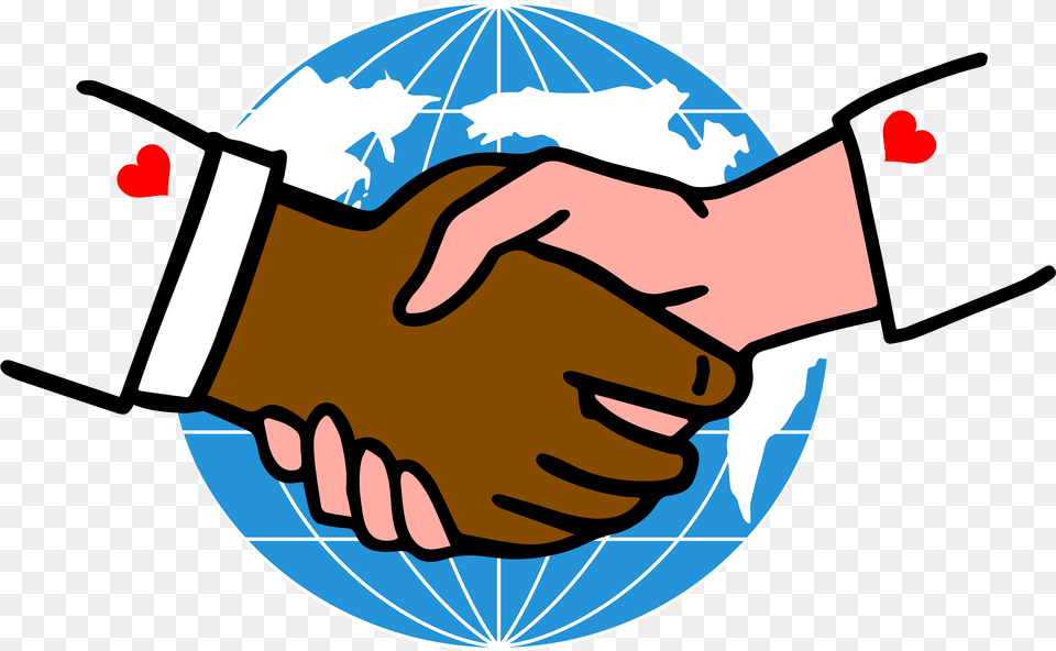 Hand Shake For Newsletter Handshake Animation Clipart Black And White Hands Shaking Cartoon, Body Part, Person Free Png Download