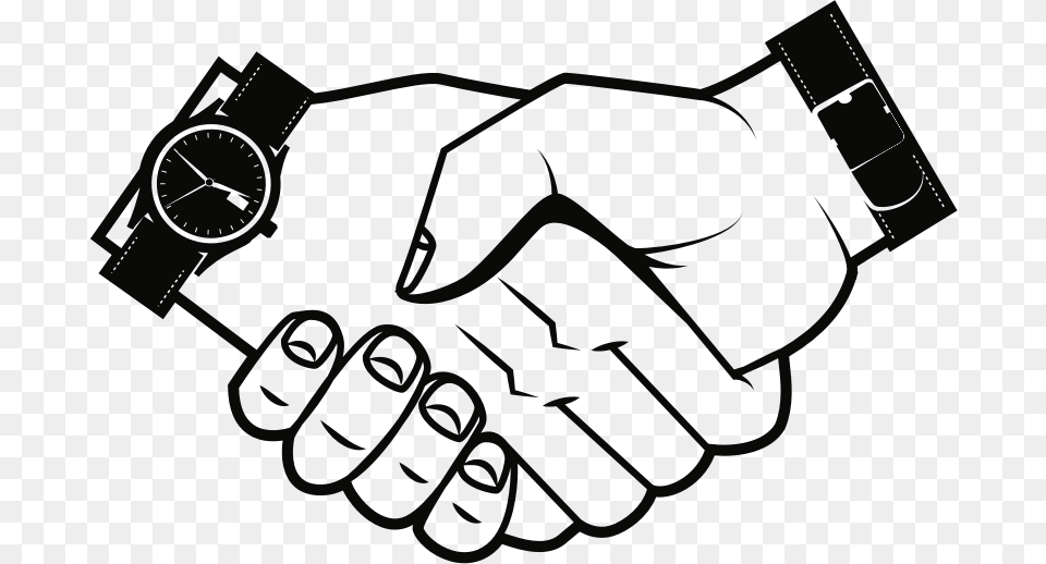 Hand Shake Black And White, Body Part, Person, Handshake Png Image