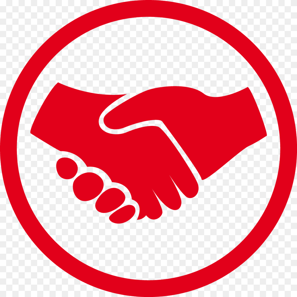 Hand Shake Red Icon, Sphere Free Png