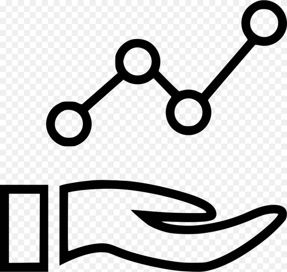 Hand Share Connection Data Graph Analytics Analyze Time Series Database Icon, Cutlery, Stencil, Smoke Pipe Free Png