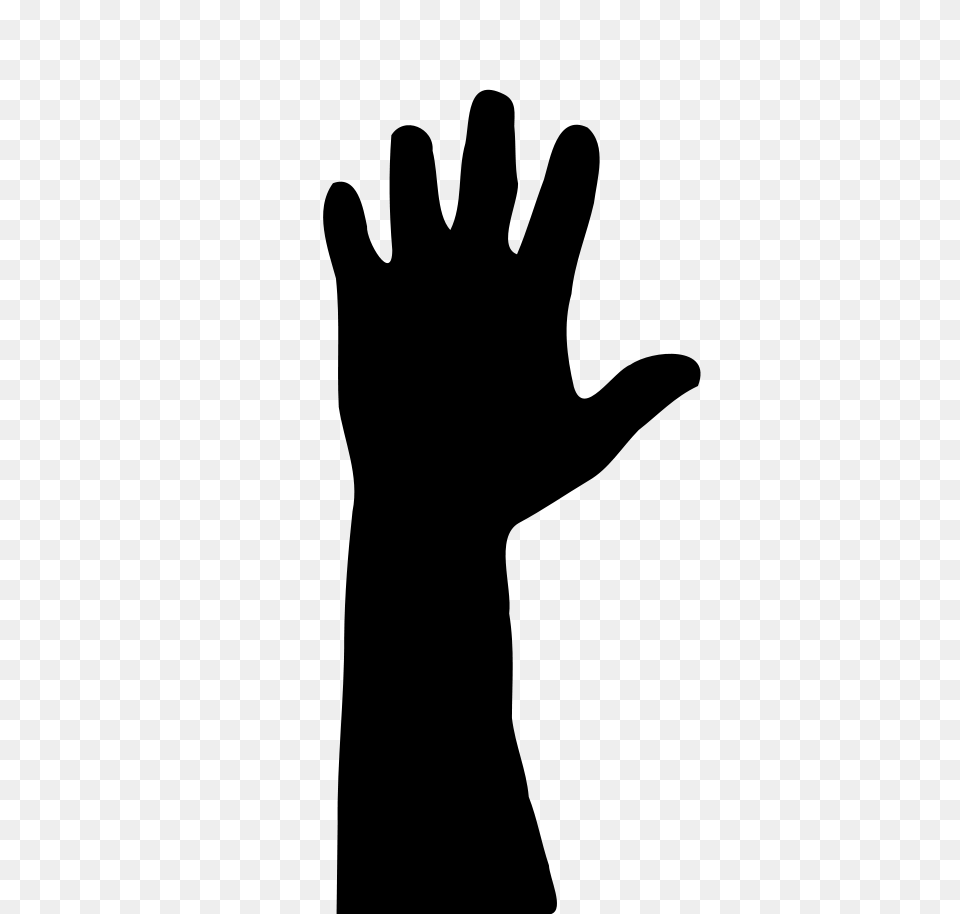 Hand Silhouette, Gray Free Png