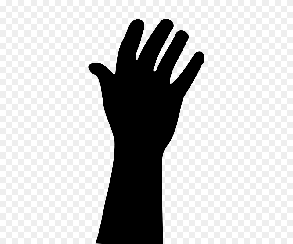 Hand Silhouette, Gray Free Png