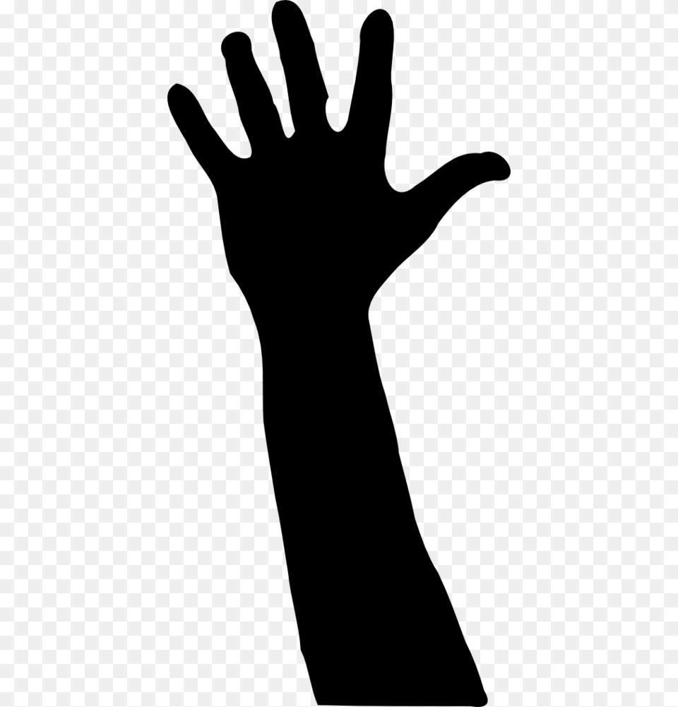 Hand Silhouette Cliparts, Gray Free Transparent Png