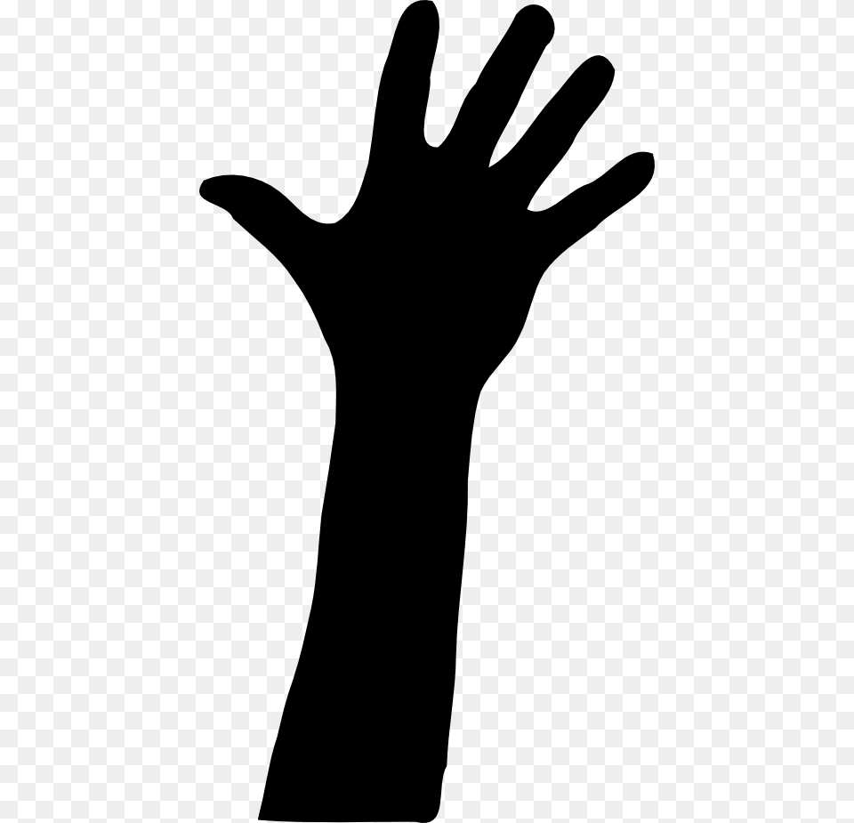 Hand Silhouette Cliparts, Gray Free Transparent Png