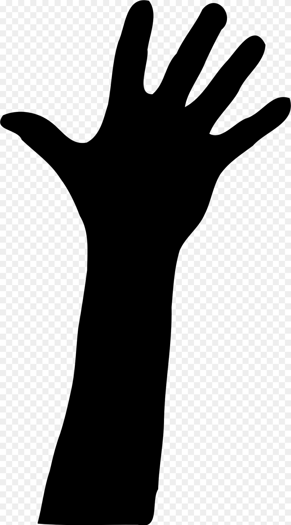 Hand Silhouette Group With Items, Gray Free Png Download