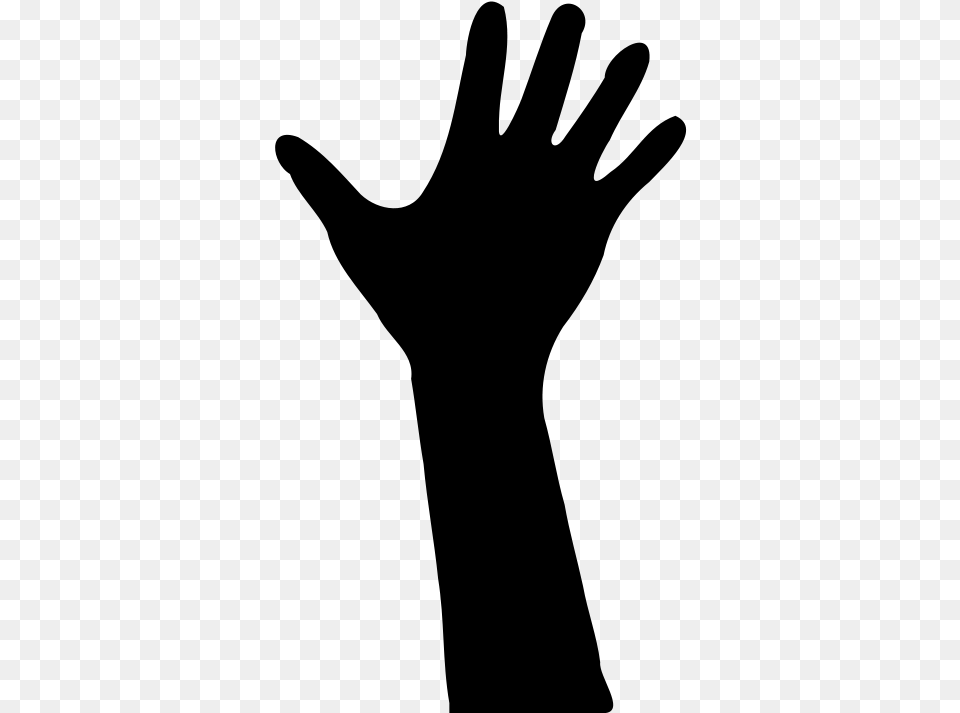 Hand Silhouette Vector, Gray Free Png Download