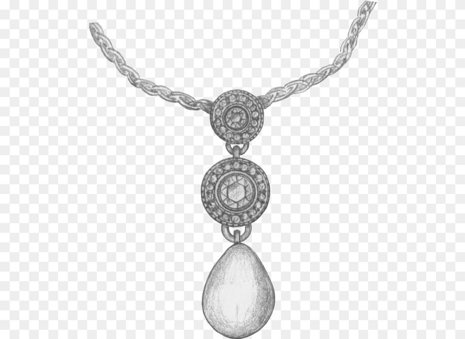 Hand Sketch Of A Diamond And Pearl Necklace Locket, Accessories, Jewelry, Pendant, Gemstone Png