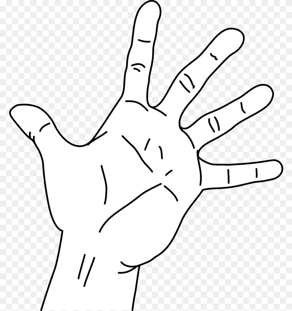 Hand Span Measurement Clipart, Body Part, Finger, Person, Stencil Free Png