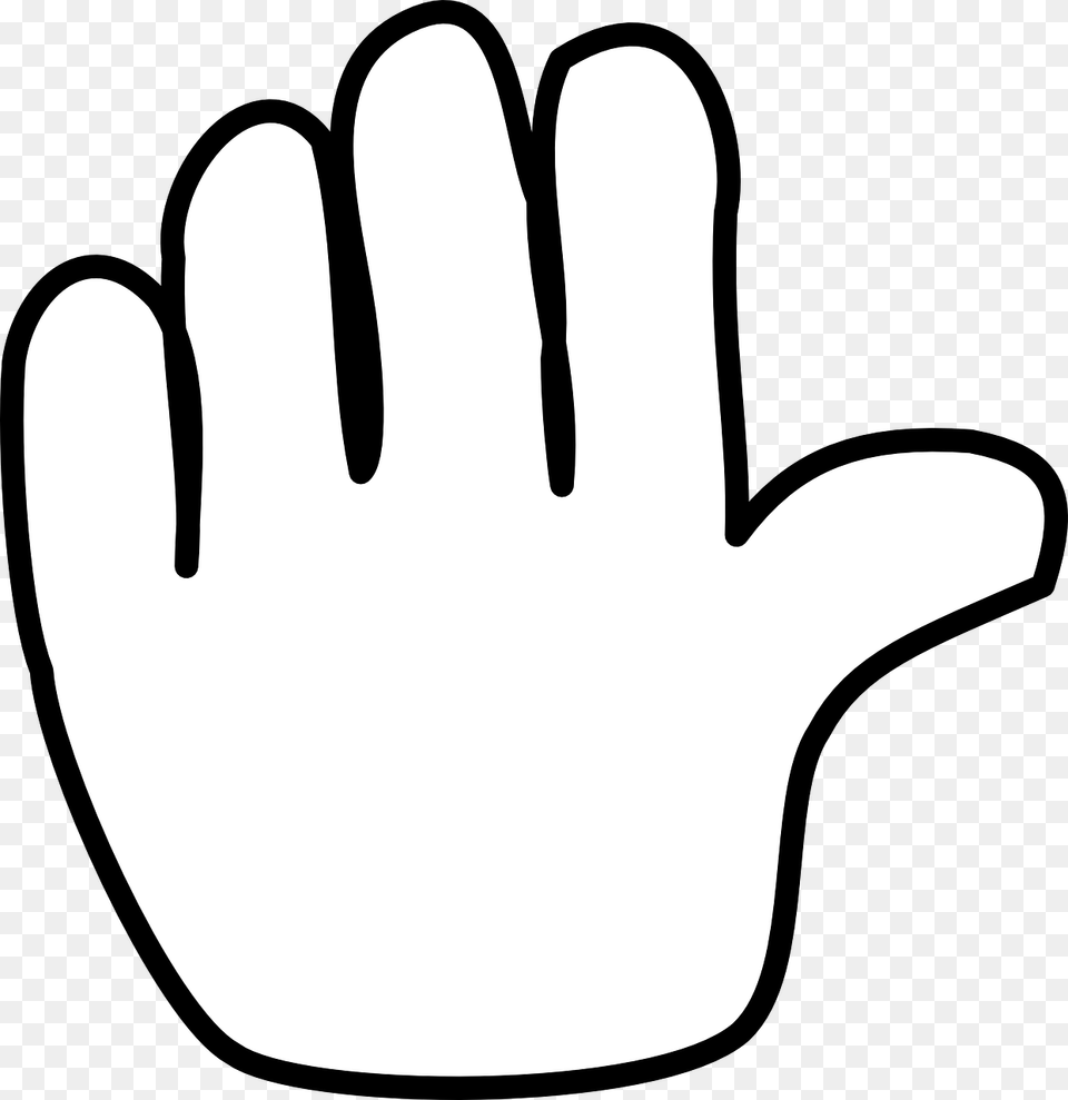 Hand Stop Open Held Out Palm Image Sign, Clothing, Glove, Baseball, Baseball Glove Free Png Download