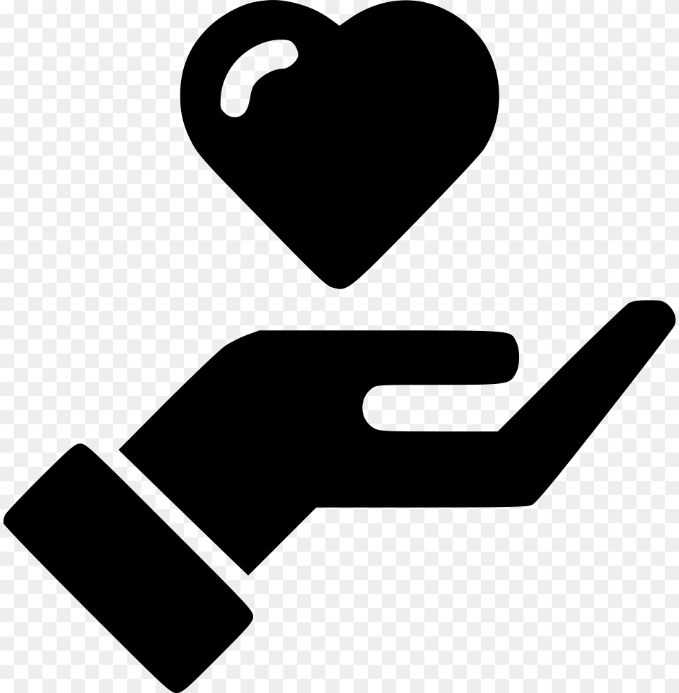 Hand Streched Heart Hand Dollar Icon Free, Stencil, Silhouette Png Image