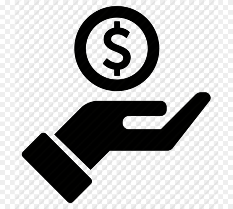 Hand Streched Money Dollar Outline Money In Hand Icon Png Image