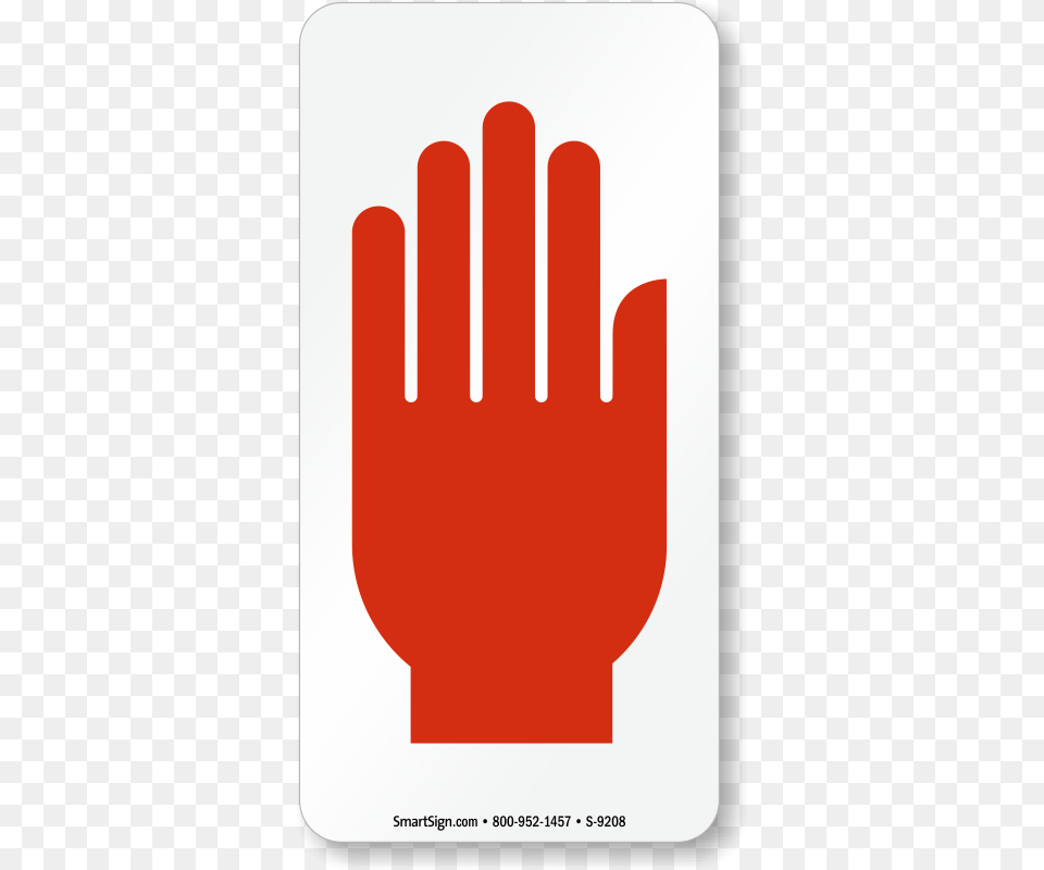 Hand Symbol In Red Sign No Enterenc, Clothing, Cutlery, Fork, Glove Free Transparent Png