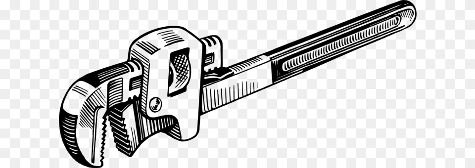 Hand Tool Pipe Wrench Spanners Plumber Wrench Pipe Wrench Clip Art, Gray Free Png
