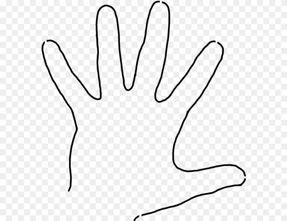 Hand Trace, Gray Free Transparent Png