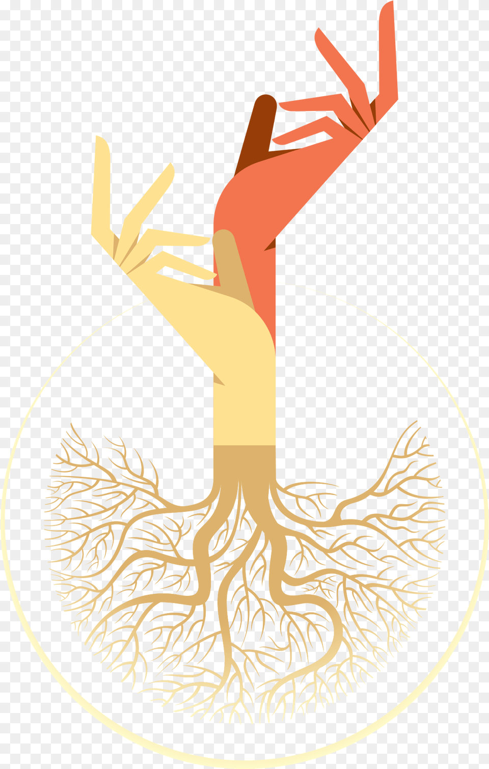 Hand Tree With Roots, Plant, Root Free Png
