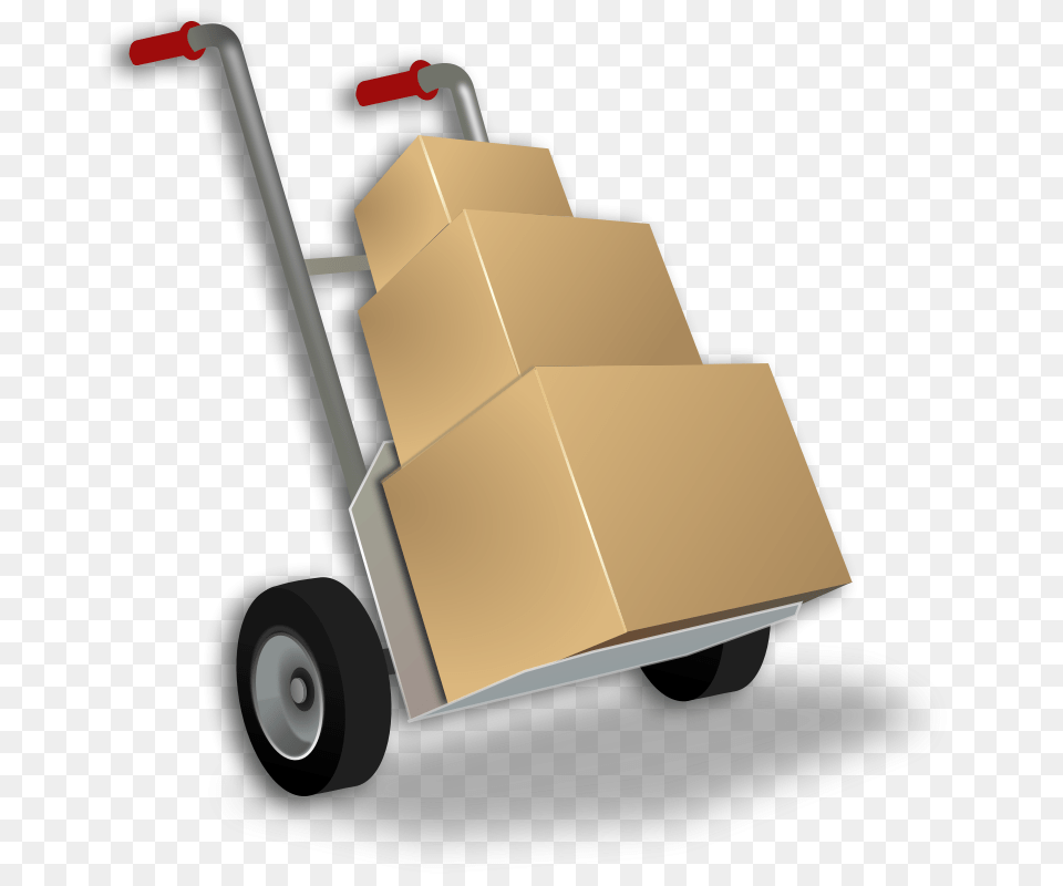 Hand Truck, Box, Cardboard, Carton, Person Png Image