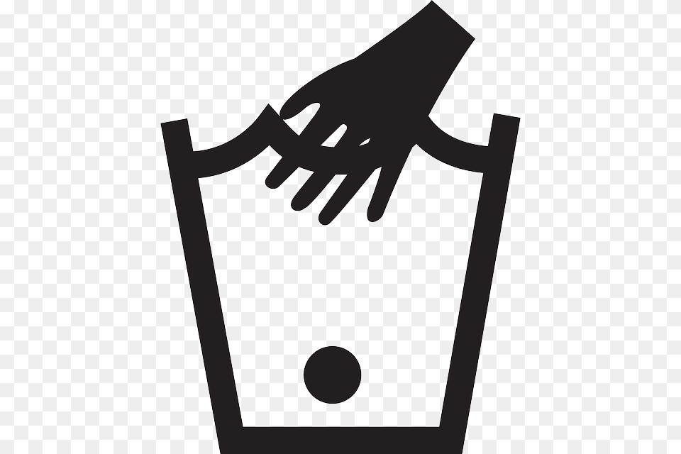 Hand Type Washing Care Instruction Wash Hand Wash In Warm Water, Bag, Stencil, Body Part, Person Free Transparent Png
