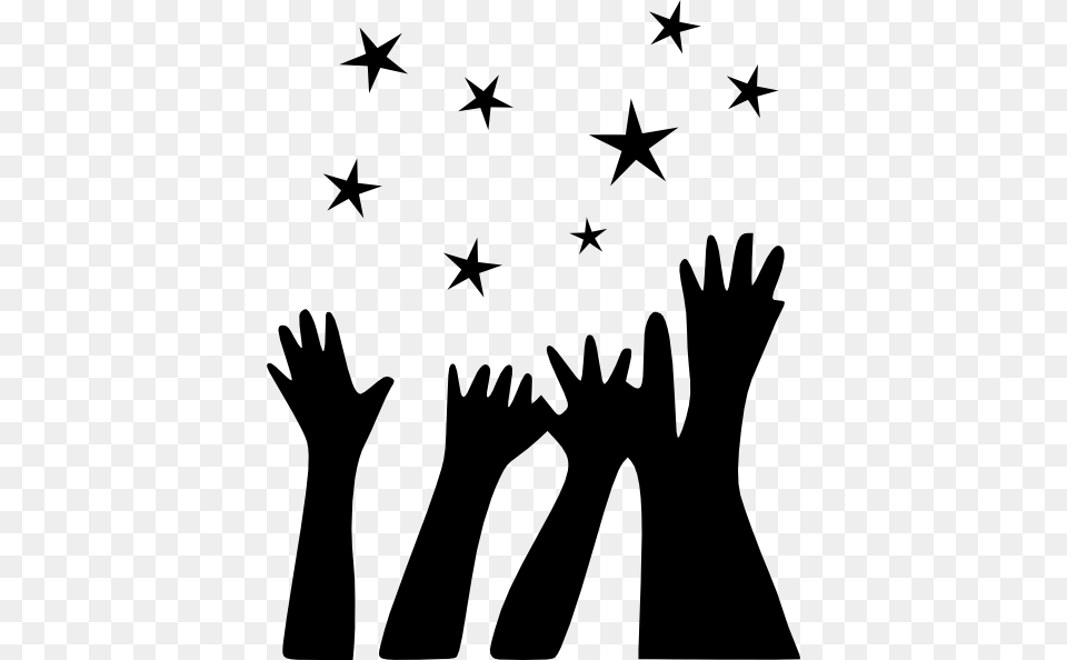 Hand Up Reaching For Stars Clipart Clipart Reach For The Stars, Silhouette, Body Part, Person, Clothing Free Transparent Png