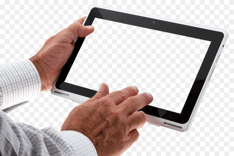 Hand Using Tablet Image, Tablet Computer, Computer, Electronics, Person Free Transparent Png