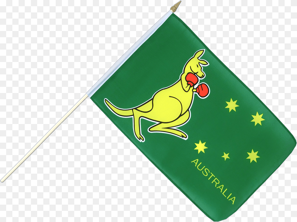 Hand Waving Flag Australia Kangaroo Rooster Png