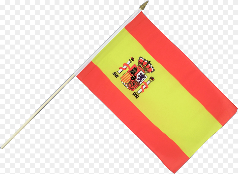Hand Waving Flag Spain With Crest Banderitas De, Spain Flag, Person Png