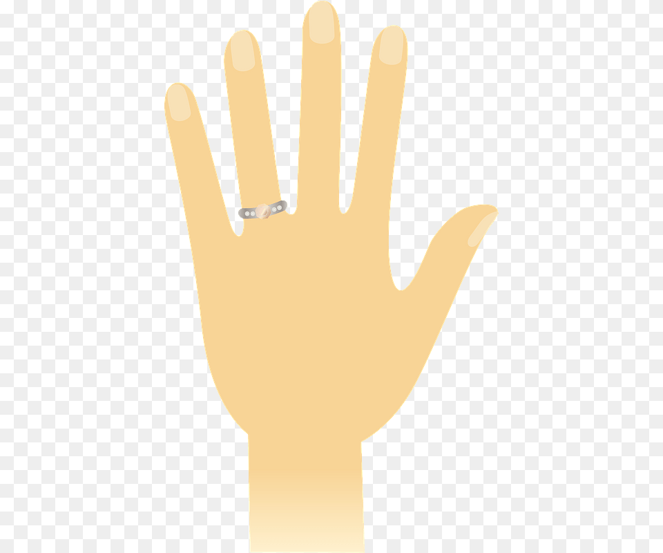 Hand Wedding Ring Clipart Sign, Clothing, Glove, Person, Body Part Png