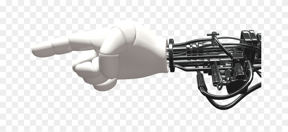 Hand With A Pointer Finger Extended Transparent Robot Hand, Clothing, Glove, Musical Instrument, Brass Section Png Image