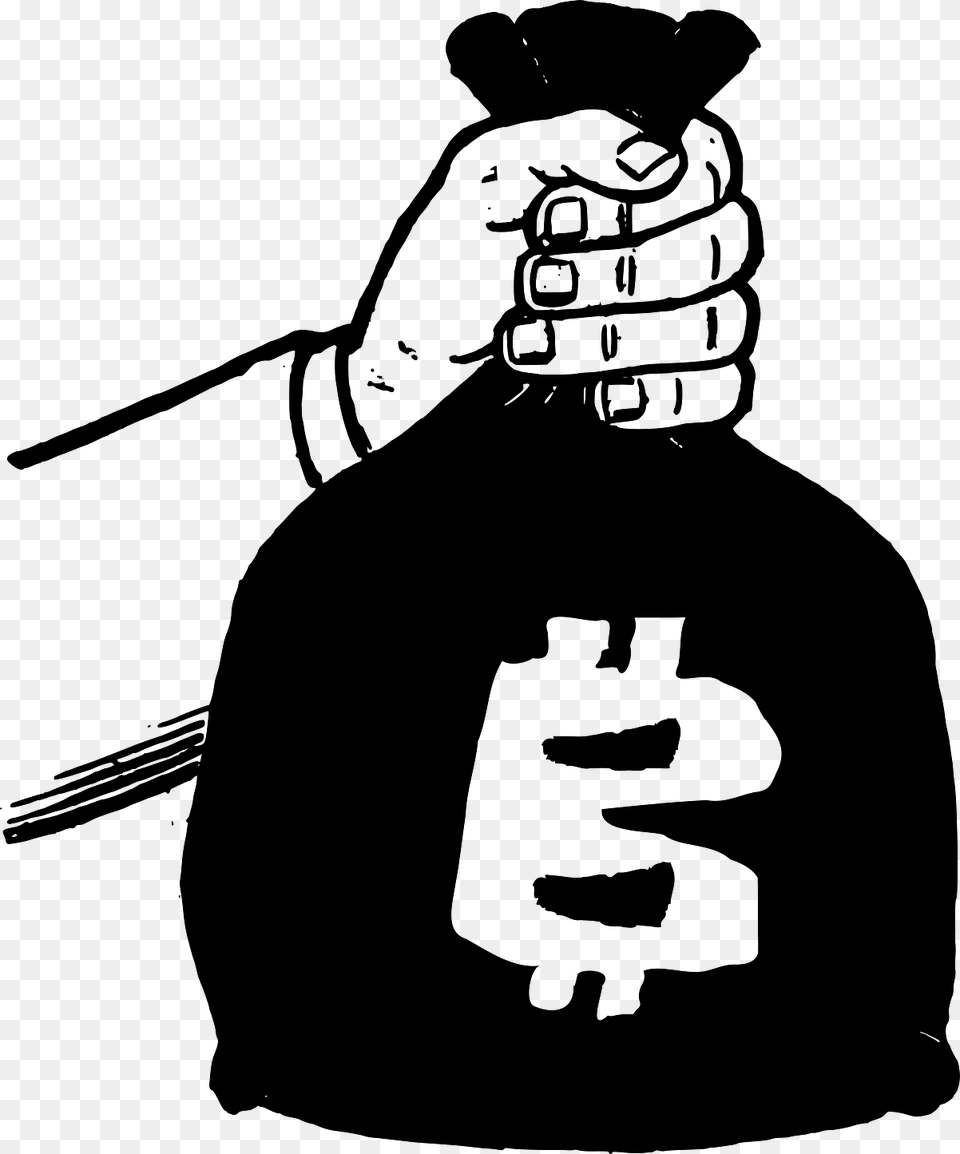 Hand With Bag Of Bitcoins, People, Person, Adult, Male Free Transparent Png