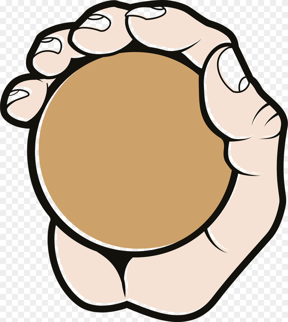 Hand With Ball Clipart, Body Part, Person Png