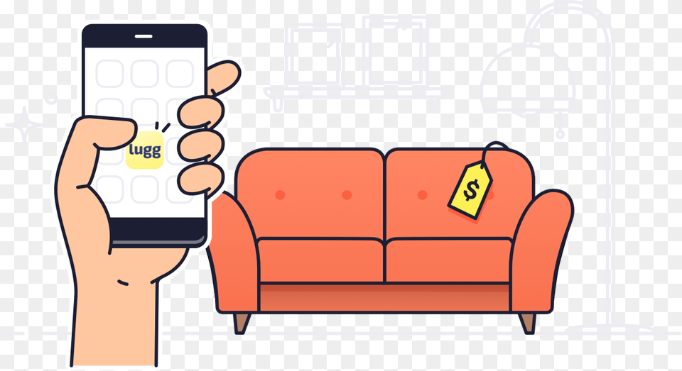 Hand With Couch Studio Couch, Furniture, Electronics Png