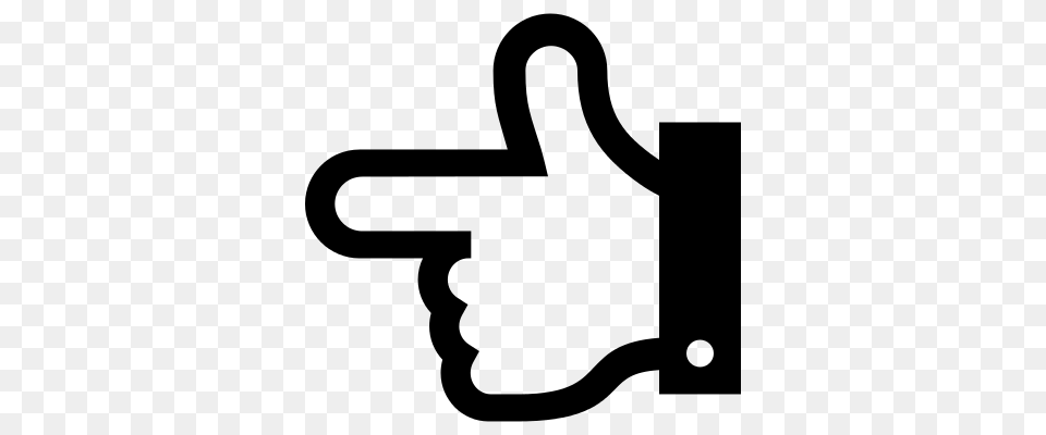 Hand With Finger Pointing To The Left Outline Vectors, Gray Free Transparent Png