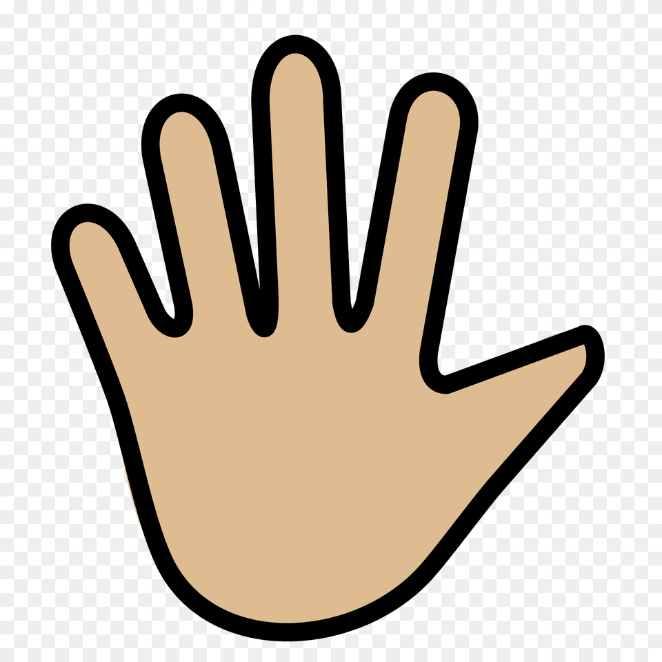 Hand With Fingers Splayed Emoji Clipart, Clothing, Glove, Cutlery, Body Part Free Png