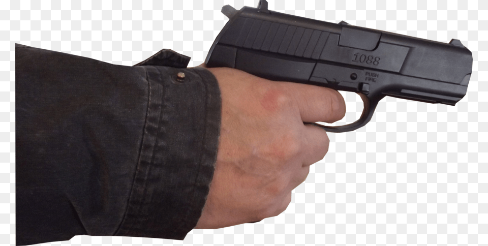 Hand With Gun, Firearm, Handgun, Weapon, Adult Png