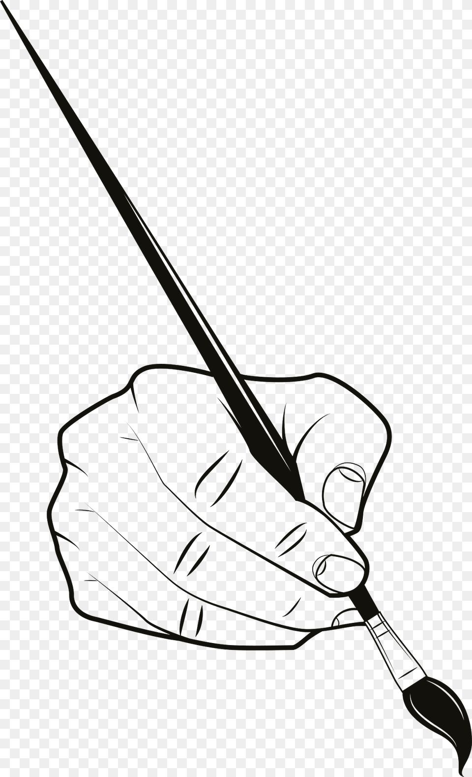 Hand With Paintbrush Clipart, Brush, Device, Tool, Body Part Free Transparent Png