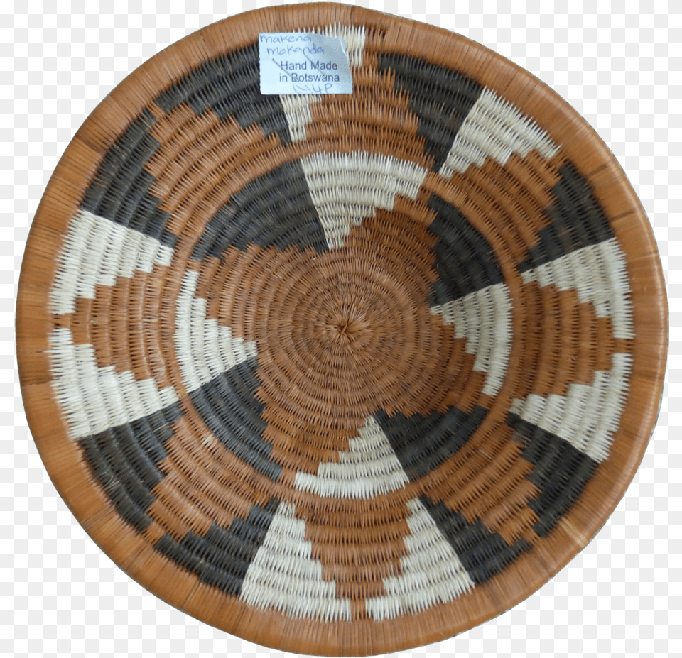 Hand Woven Open Basket Made In Africa Circle, Home Decor, Rug, Art Free Png