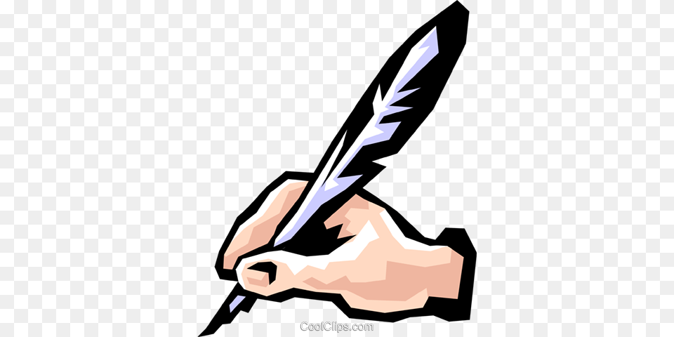 Hand Writing With Feathers Royalty Vector Clip Pen Writing Clipart Gif, Text, Person Free Png