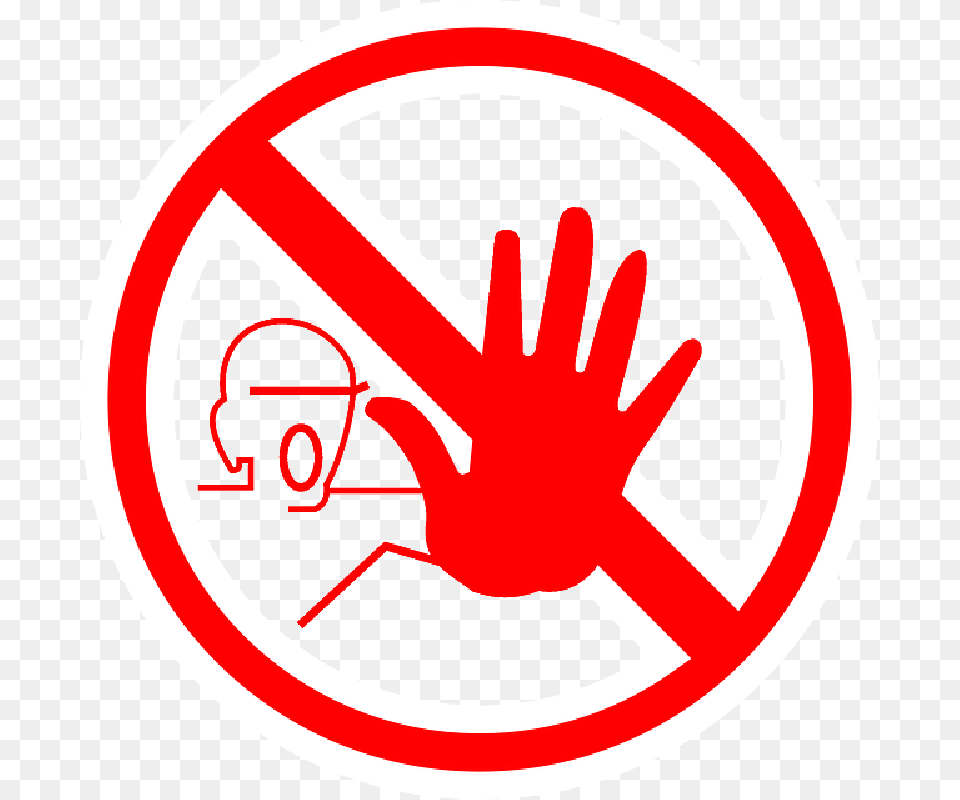 Hand Yield Forbidden Halt Clip Art Stop Sign Hand, Symbol, Road Sign, Body Part, Person Free Png Download