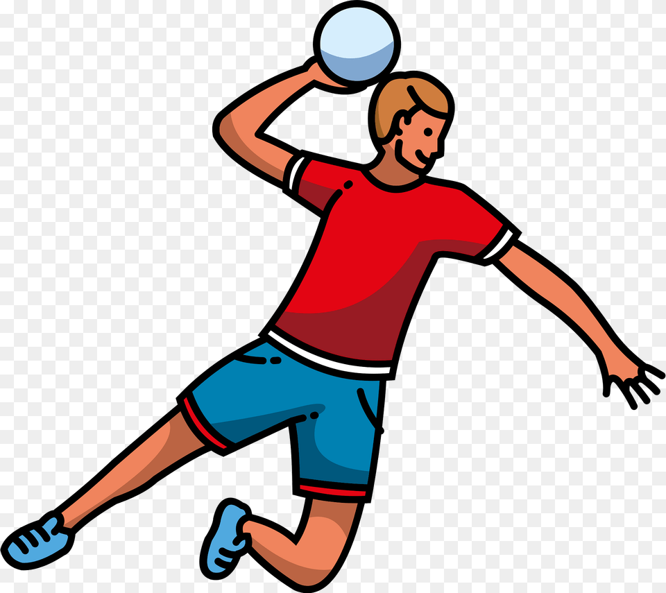 Handball Player Clipart, People, Clothing, Shorts, Person Free Png