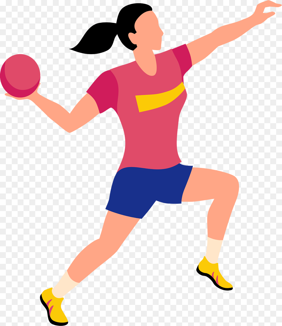 Handball Player Clipart, Ball, Sport, Person, Footwear Png