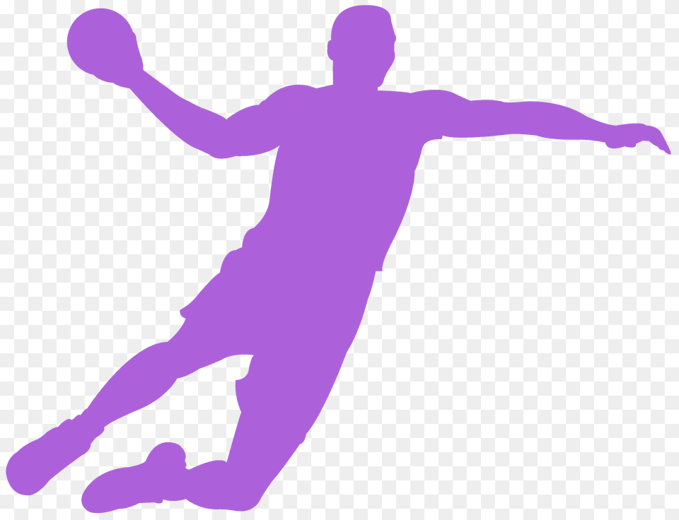 Handball Silhouette, Ball, Sport, Purple, Person Free Transparent Png