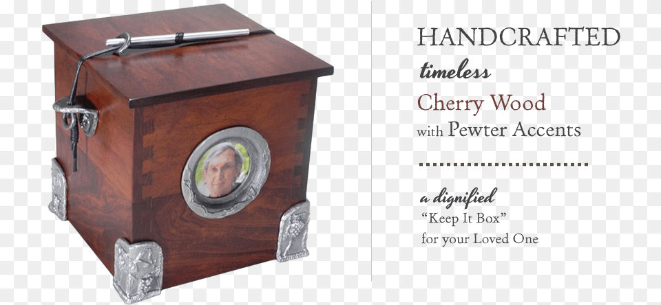 Handcrafted Timeless Cherry Wood Memorial Urns Memorial Urns, Jar, Mailbox, Person, Box Free Transparent Png